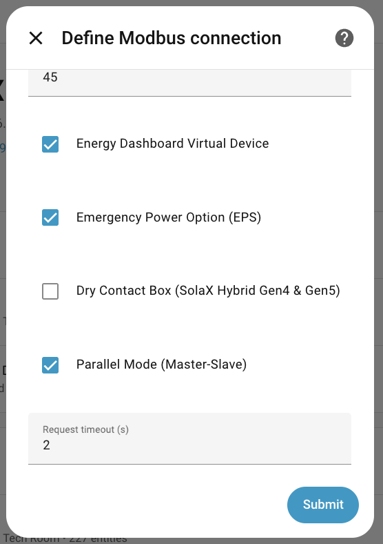 Energy Dashboard config flow option
