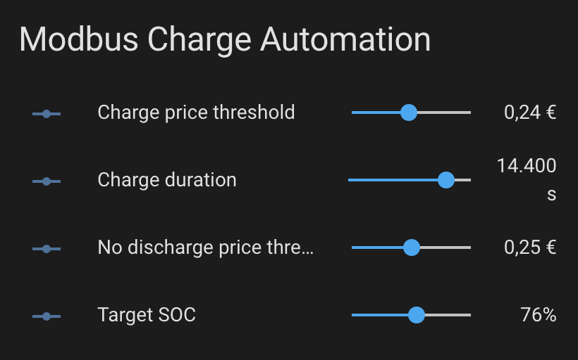 SolaX mobus power control automation dashboard